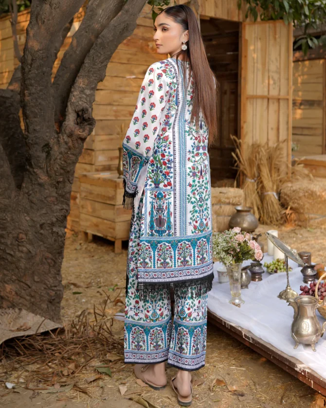 2 Piece Cotton Lawn Suite-Embroidered-HR40 - Image 2