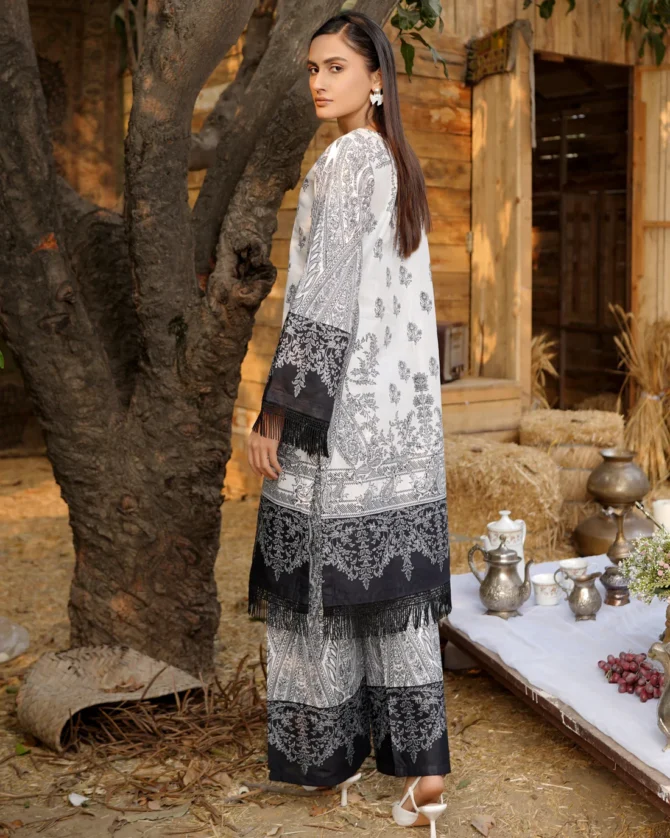 2 Piece Cotton Lawn Suite-Embroidered-HR43 - Image 8