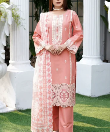 ULFAT 3 PIECE EMBROIDERED-JACQUARD COTTON-HR30