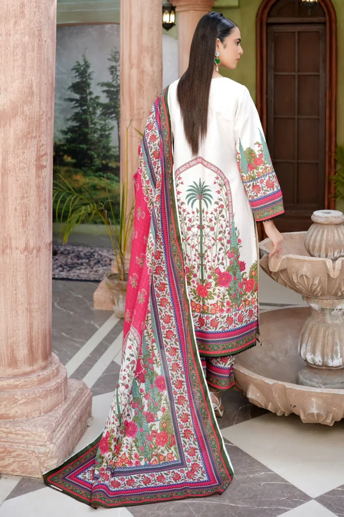 SATRANGI 3 PIECE  SUIT EMBROIDERED WITH PRINT-HR20 - Image 7