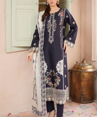 SYAAH 3 PIECE EMBROIDERED-JACQUARD COTTON-HR11