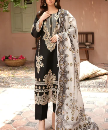 ROSHNI 3 PIECE EMBROIDERED-JACQUARD COTTON-HR9