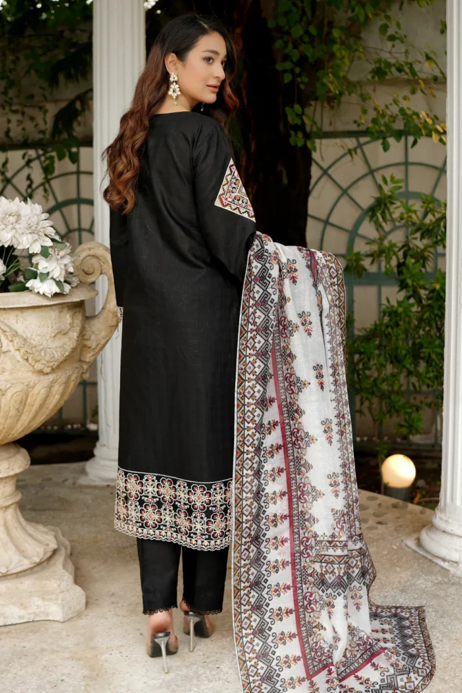 DIL-RUBA 3 PIECE EMBROIDERED-JACQUARD COTTON-HR12 - Image 7