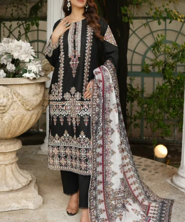 DIL-RUBA 3 PIECE EMBROIDERED-JACQUARD COTTON-HR12