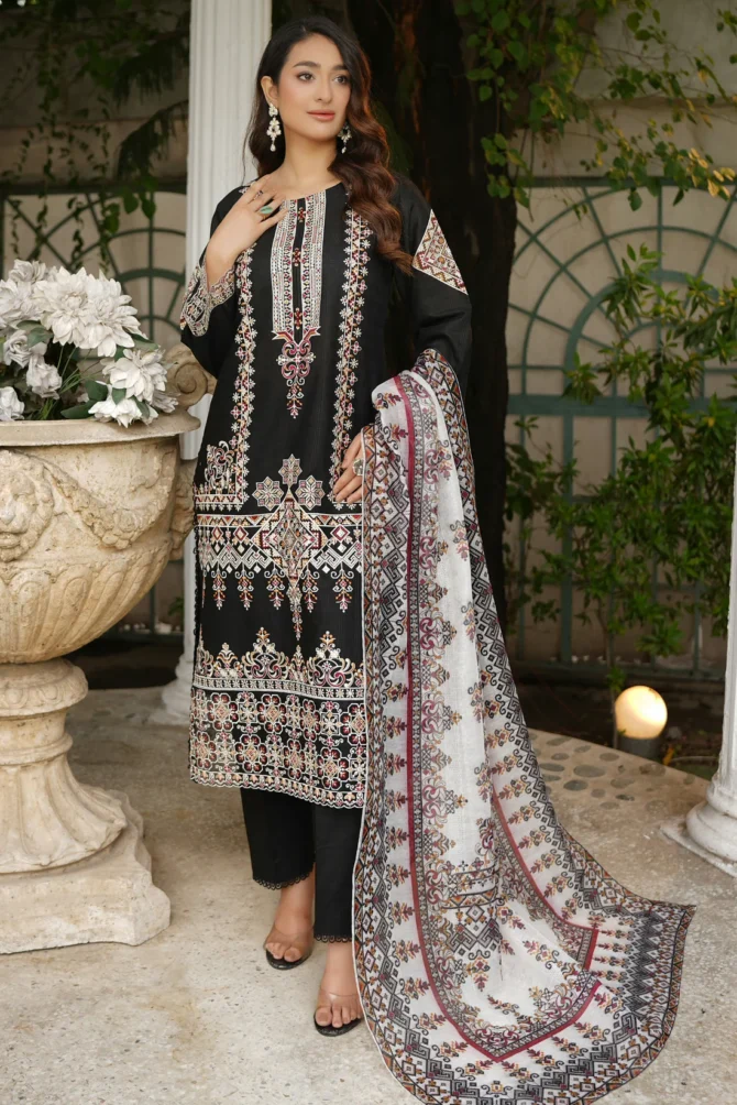 DIL-RUBA 3 PIECE EMBROIDERED-JACQUARD COTTON-HR12