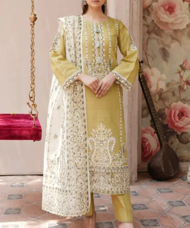 MIRAAS 3 PIECE EMBROIDERED-JACQUARD COTTON-HR