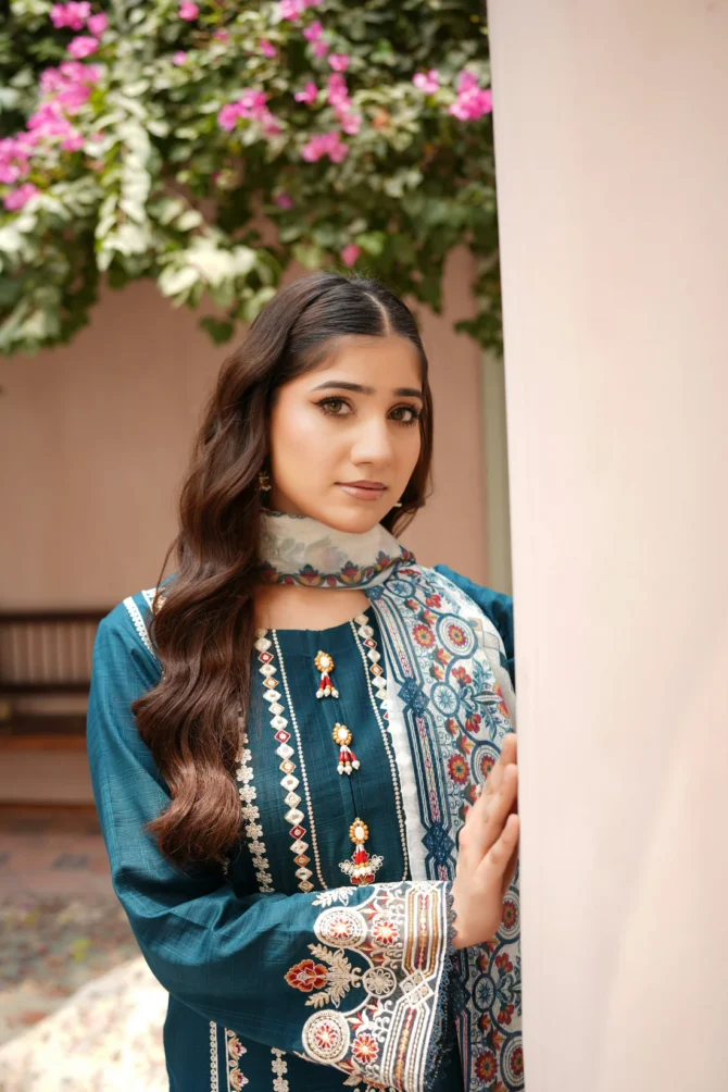 AHNOOR 3 PIECE EMBROIDERED-JACQUARD COTTON-HR2 - Image 6