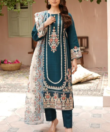 AHNOOR 3 PIECE EMBROIDERED-JACQUARD COTTON-HR2
