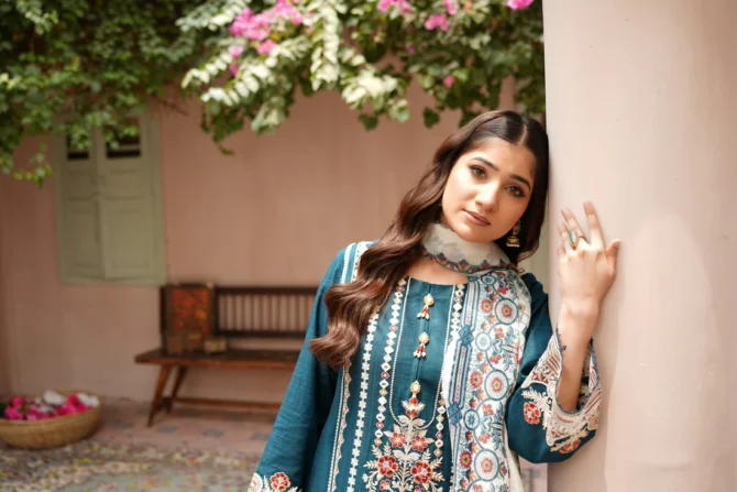 AHNOOR 3 PIECE EMBROIDERED-JACQUARD COTTON-HR2 - Image 4
