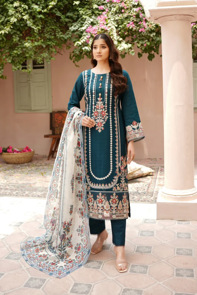 AHNOOR 3 PIECE EMBROIDERED-JACQUARD COTTON-HR2 - Image 3