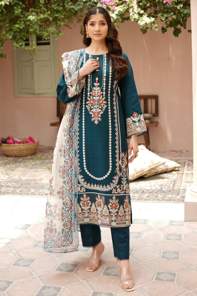 AHNOOR 3 PIECE EMBROIDERED-JACQUARD COTTON-HR2