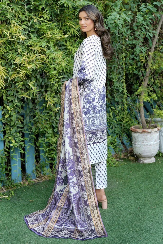 AFSANA 3 PIECE  SUIT EMBROIDERED WITH PRINT-HR18 - Image 7