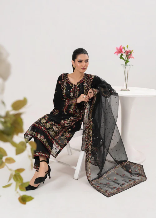 AROOSH EMBROIDERED 3-PCS -ARTICLE - Image 3