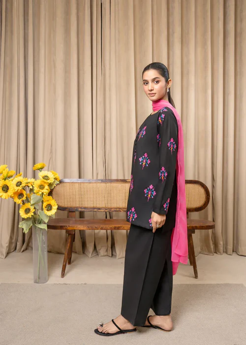 BLACK BLOSSOM EMBROIDERED 3-PCS -ARTICLE - Image 3