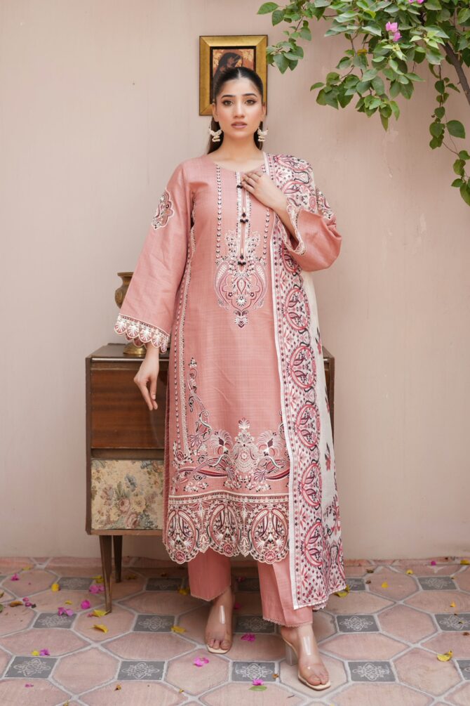 ZARNOOR 3 PIECE EMBROIDERED-JACQUARD COTTON - Image 11