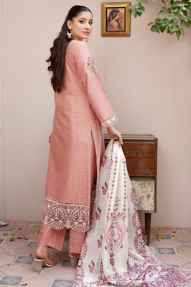 ZARNOOR 3 PIECE EMBROIDERED-JACQUARD COTTON - Image 16