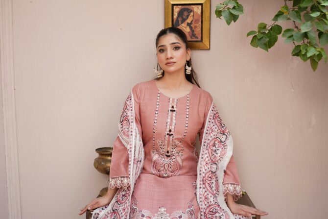 ZARNOOR 3 PIECE EMBROIDERED-JACQUARD COTTON - Image 12