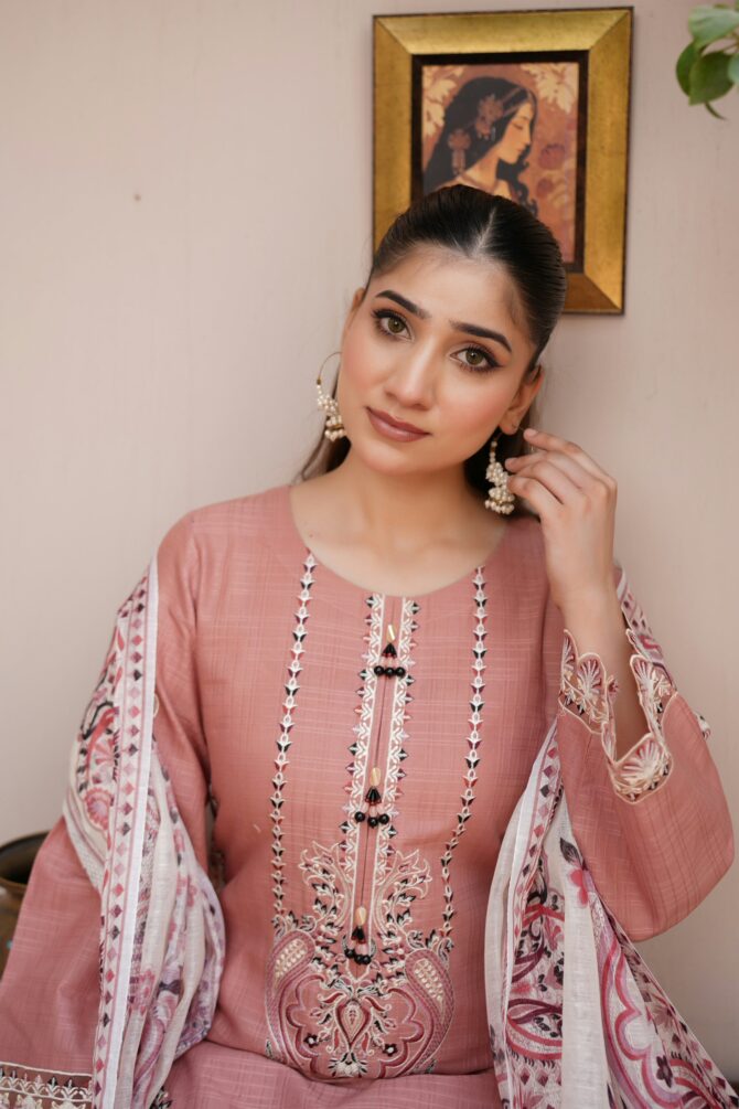 ZARNOOR 3 PIECE EMBROIDERED-JACQUARD COTTON - Image 15